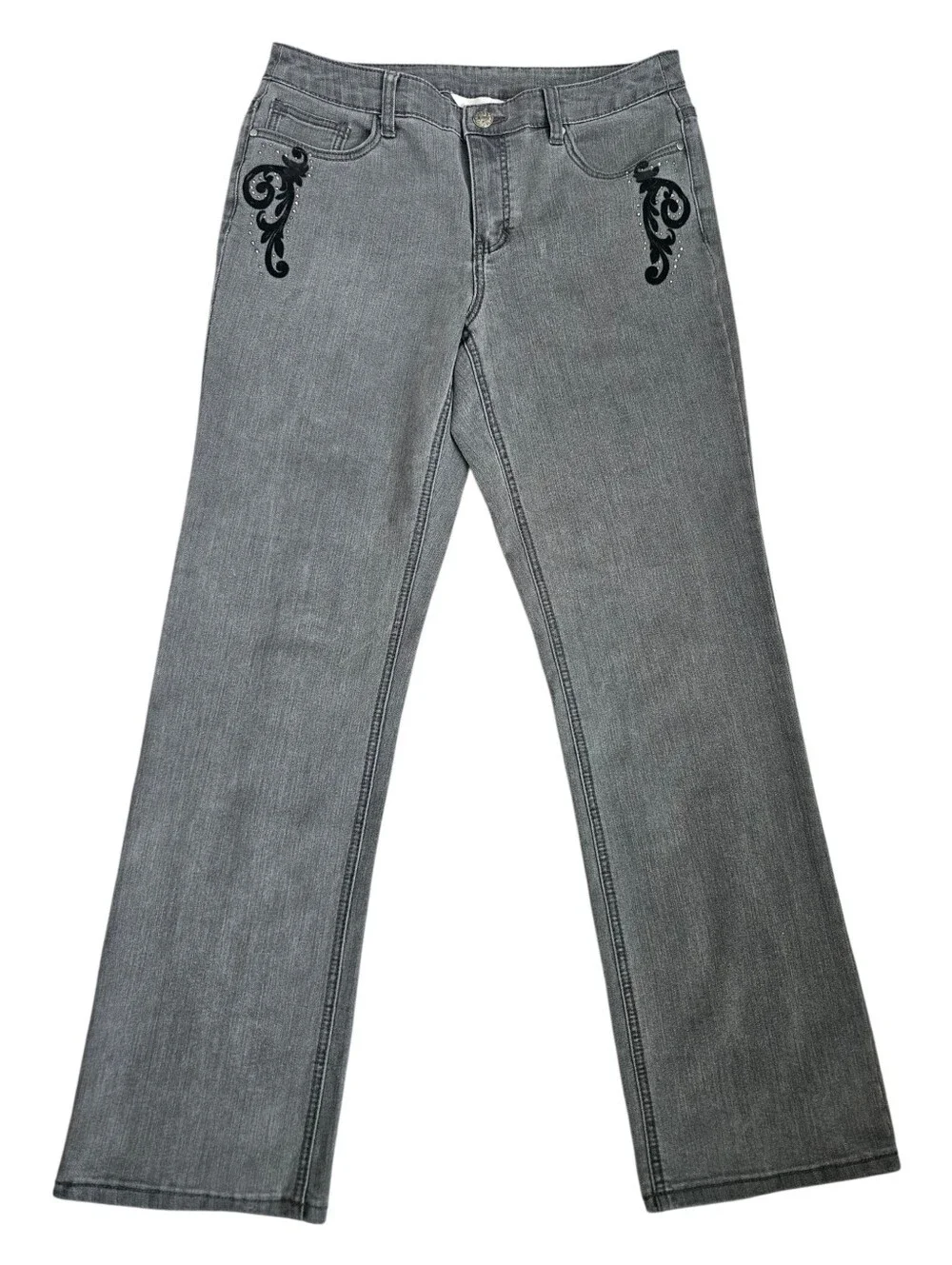 Christopher & Banks Lot Of 2 Women Straight Leg Jeans Sz 8 Casual Mature Classic